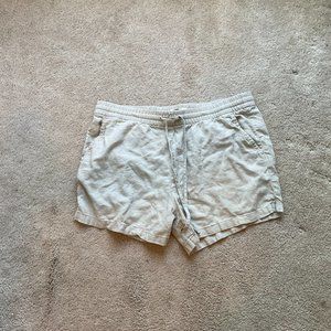 flowy beach shorts, cream